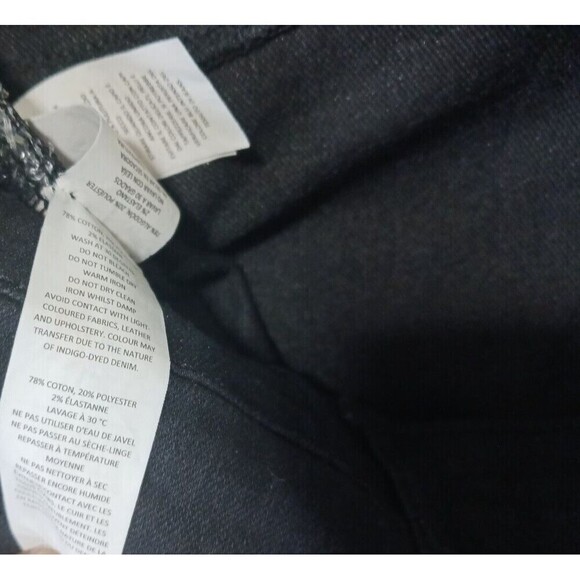 Boohoo Jeans Distressed Straight Leg High Rise Stretch Black Size 12 NWT - Picture 7 of 8